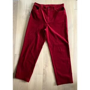 Lauren Jeans Co Ralph Lauren Red Velvet Pants - Size 12